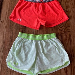 Two pairs of womens Under Armour shorts - Size Small